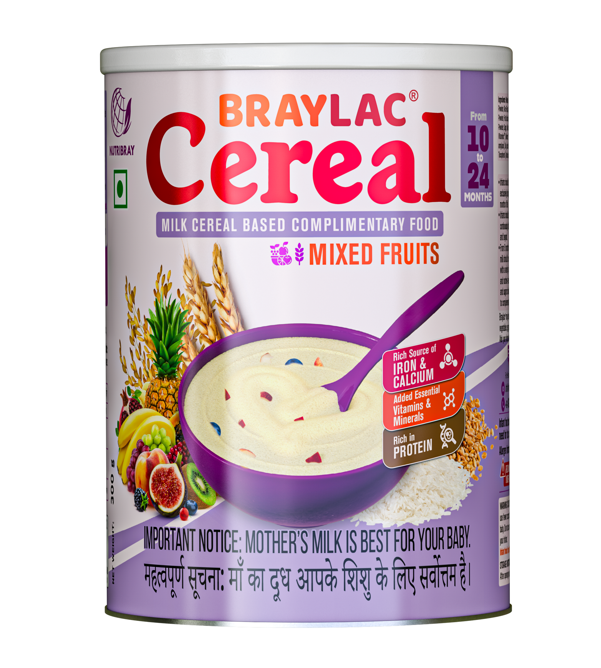 Introduction of infant cereals (e.g., Rice, Wheat Apple, Mixed Fruit)