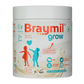 Braymil Grow vanilla 400g bag-in-box shown open with scoop