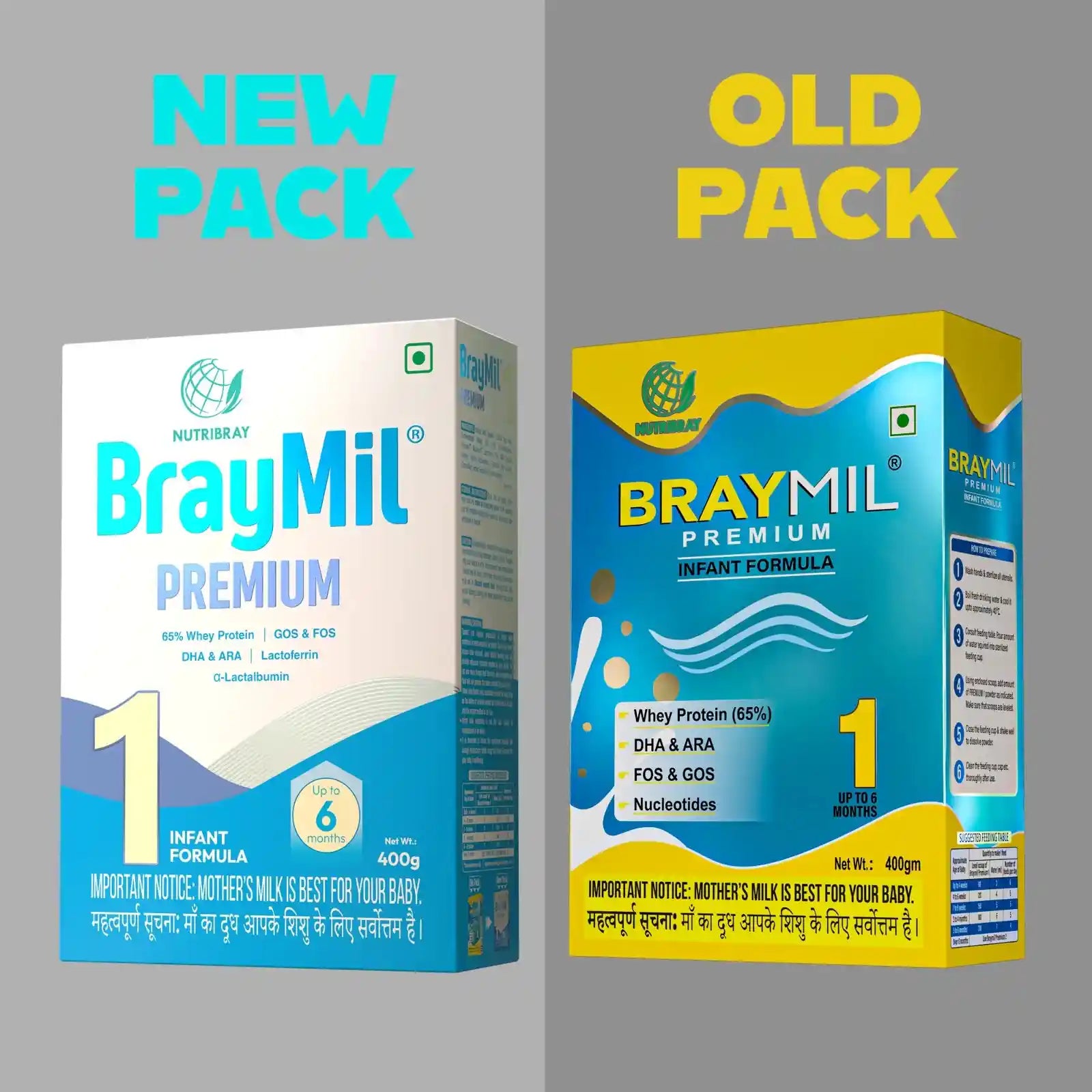 Braymil premium 1 stage 1 infant formula baby formula for newborn 0 to 6 months 400g