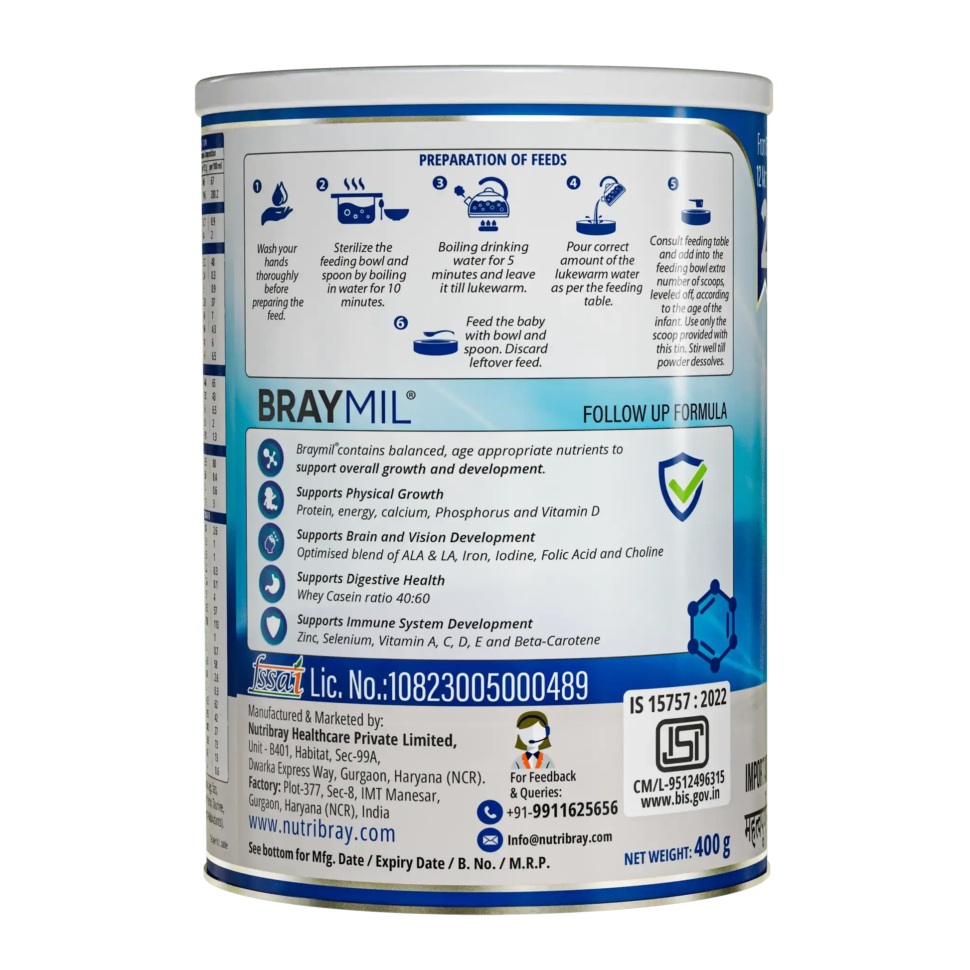Infant formula 6+ months nutrition DHA ARA vitamins minerals calcium iron zinc