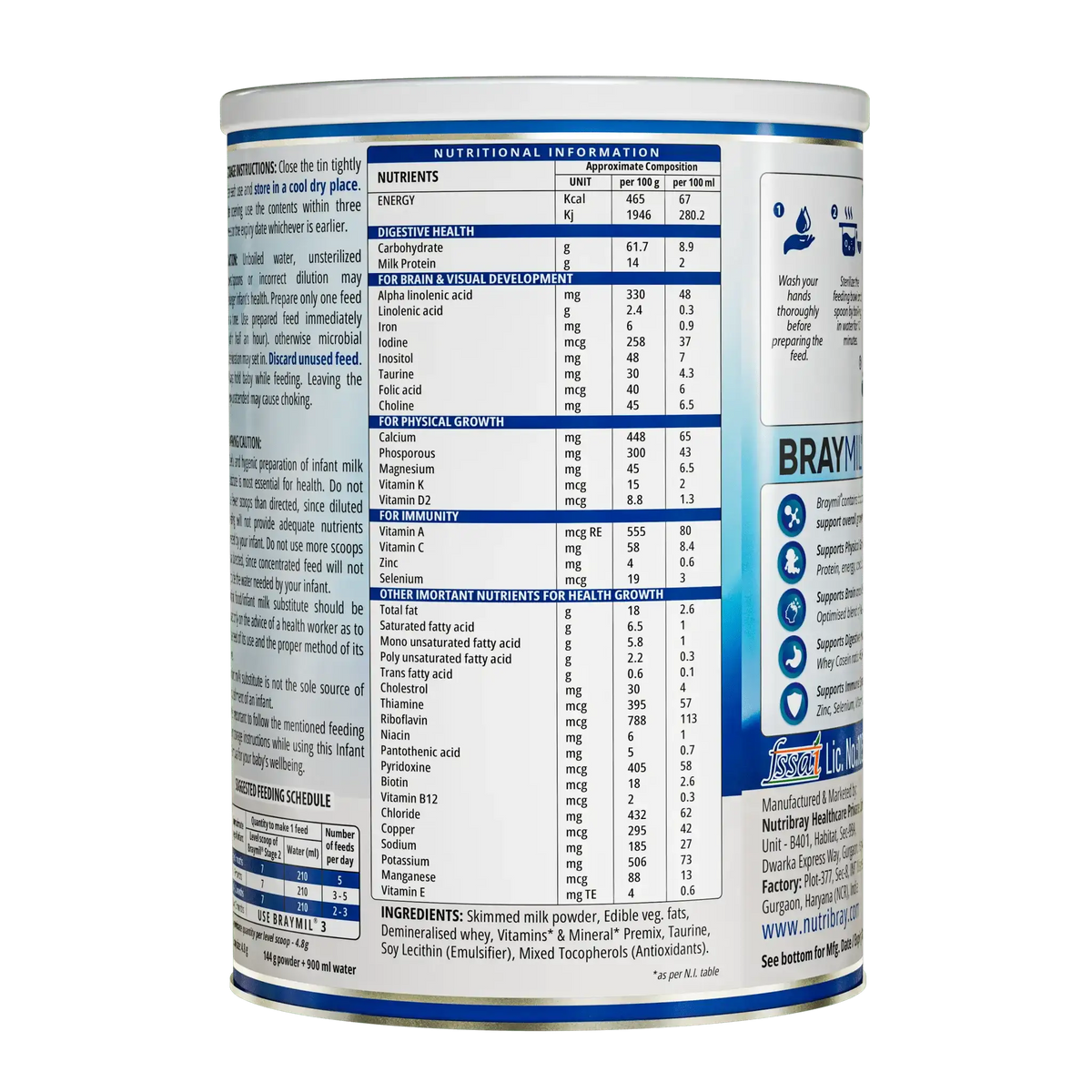 Infant formula 6+ months nutrition DHA ARA vitamins minerals calcium iron zinc