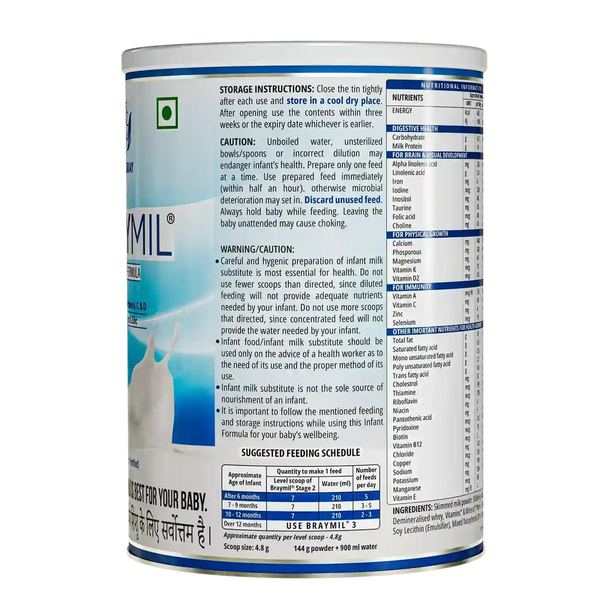 Braymil 2 Follow Up Formula 6 - 12 Months | Stage 2 infant formula | 400g Braymil