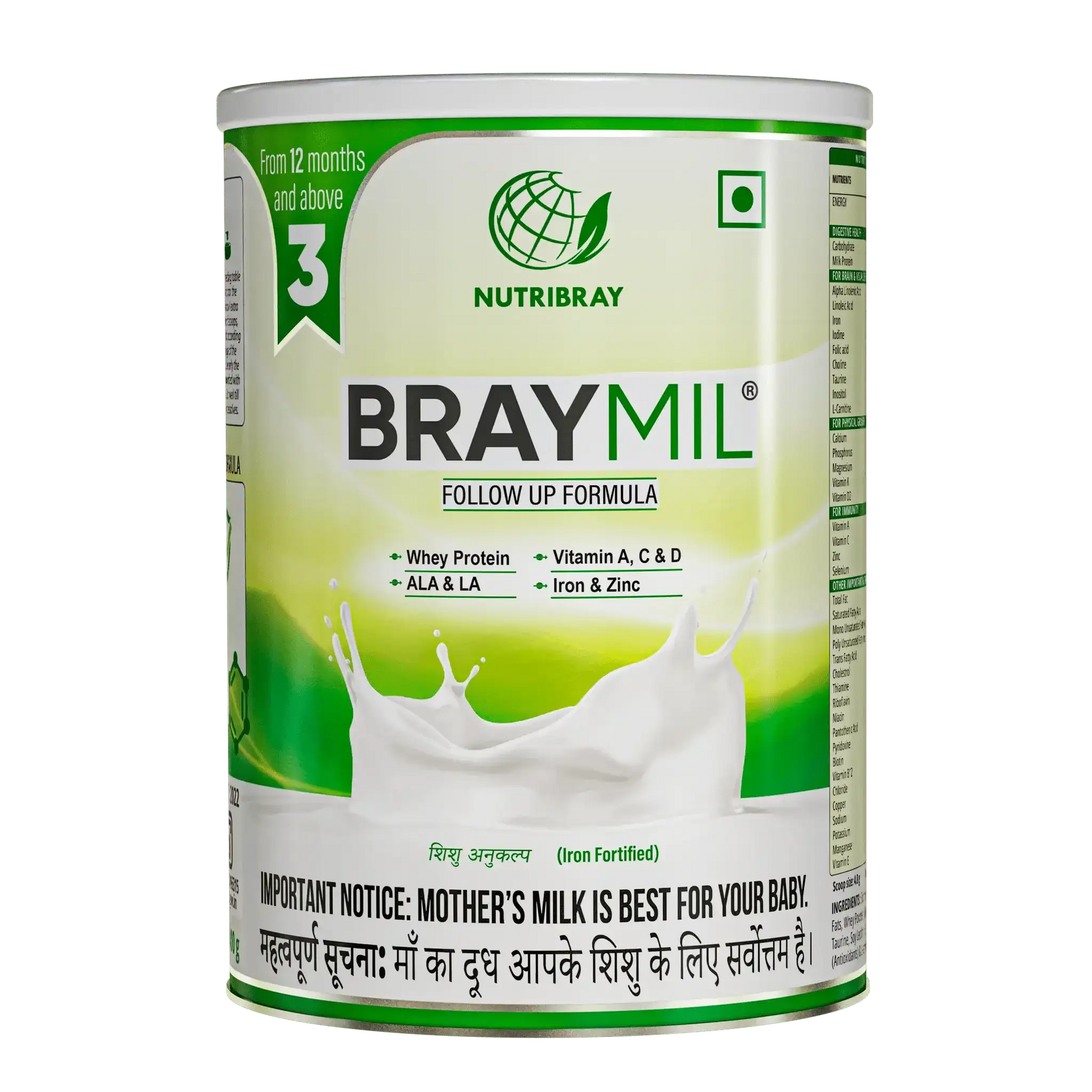 Braymil 3 growing up formula for toddlers 12 to 24 months stage 3 formula 400g