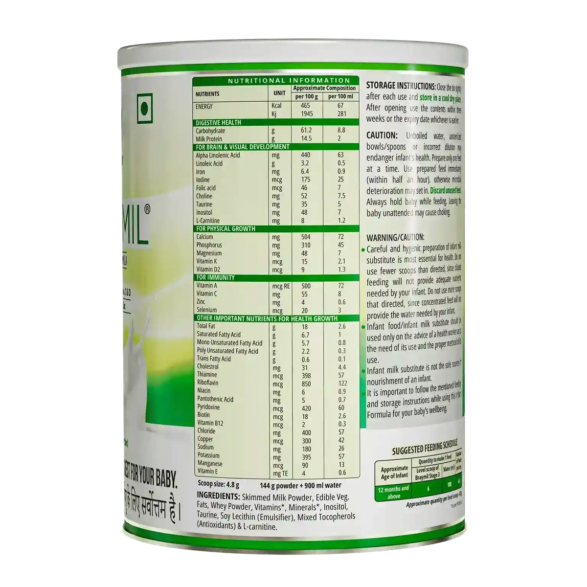 Braymil 3 Follow Up Formula | Stage 3 Follow Up Formula | 12-24 Months | 400g Braymil