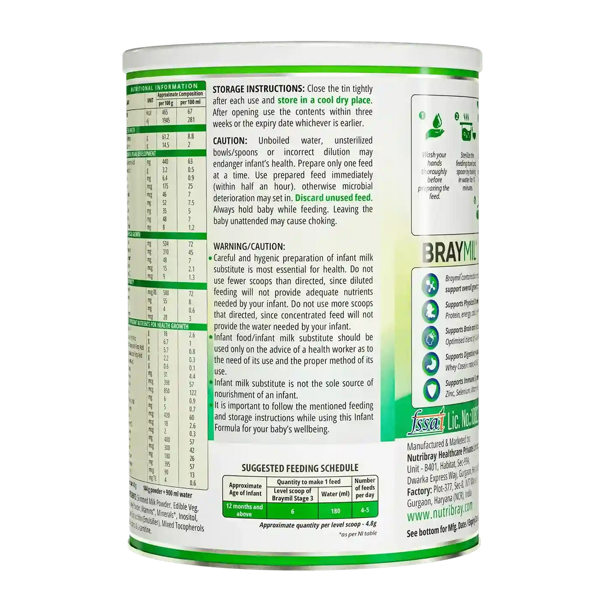 Braymil 3 Follow Up Formula | Stage 3 Follow Up Formula | 12-24 Months | 400g Braymil