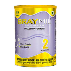 Braymil Premium 2 follow up formula | stage 2 - 400 gm Tin pack